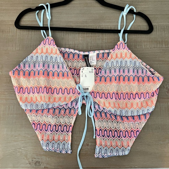 H&M Crochet-look Tie-detail Top size XL - Picture 9 of 11